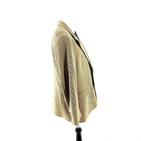 Brooks Brothers 346 Silk Wool 2 Button Sport Coat 42S Brown Tan Check Blazer - Picture 7 of 14